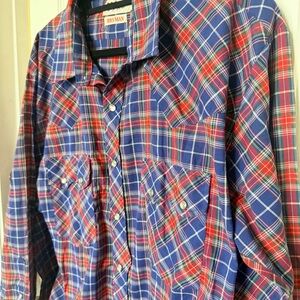 Stagecoach Western Wear sawtooth pearl snap shirt - size XL / XXL